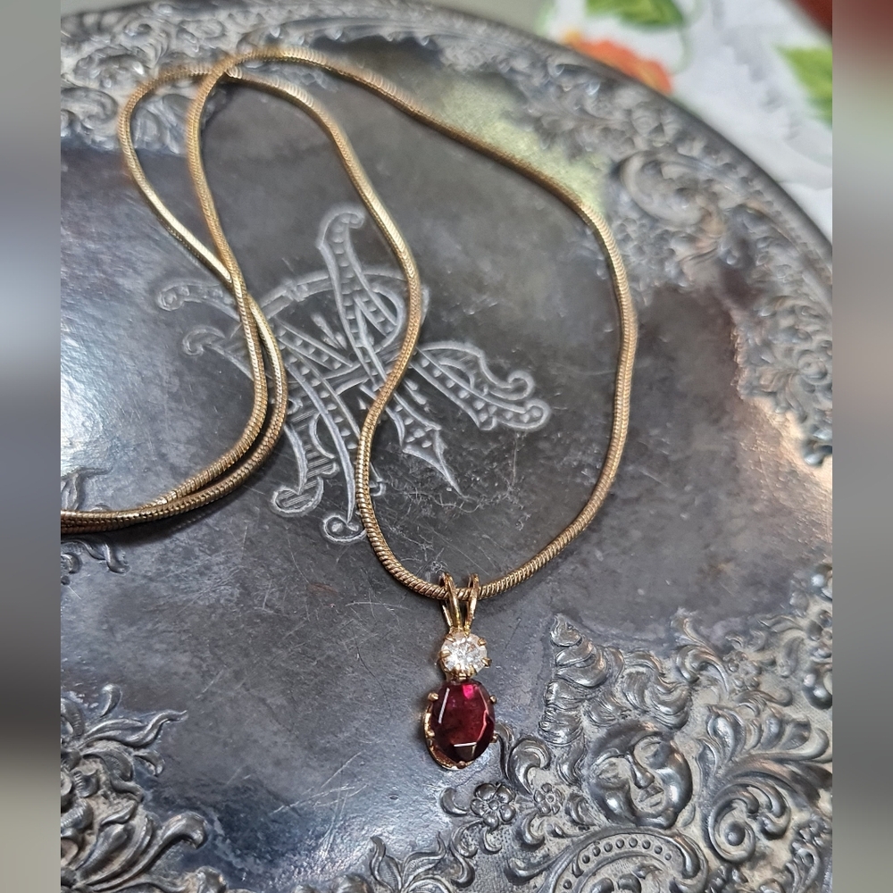 Vintage Ruby Necklace